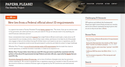 Desktop Screenshot of papersplease.org